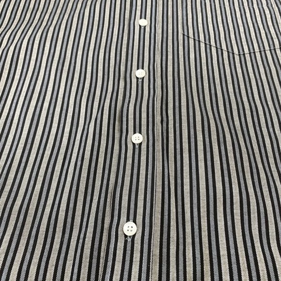Dockers Black and White Striped Casual Button Down Shirt - Picture 5 of 6